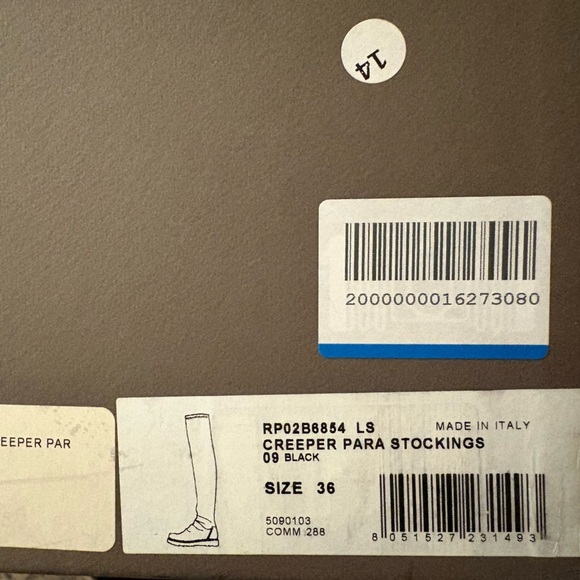 BNIB AUTHENTIC RICK OWENS BLACK LEATHER OVER THE KNEE BOOT - Picture 10 of 16